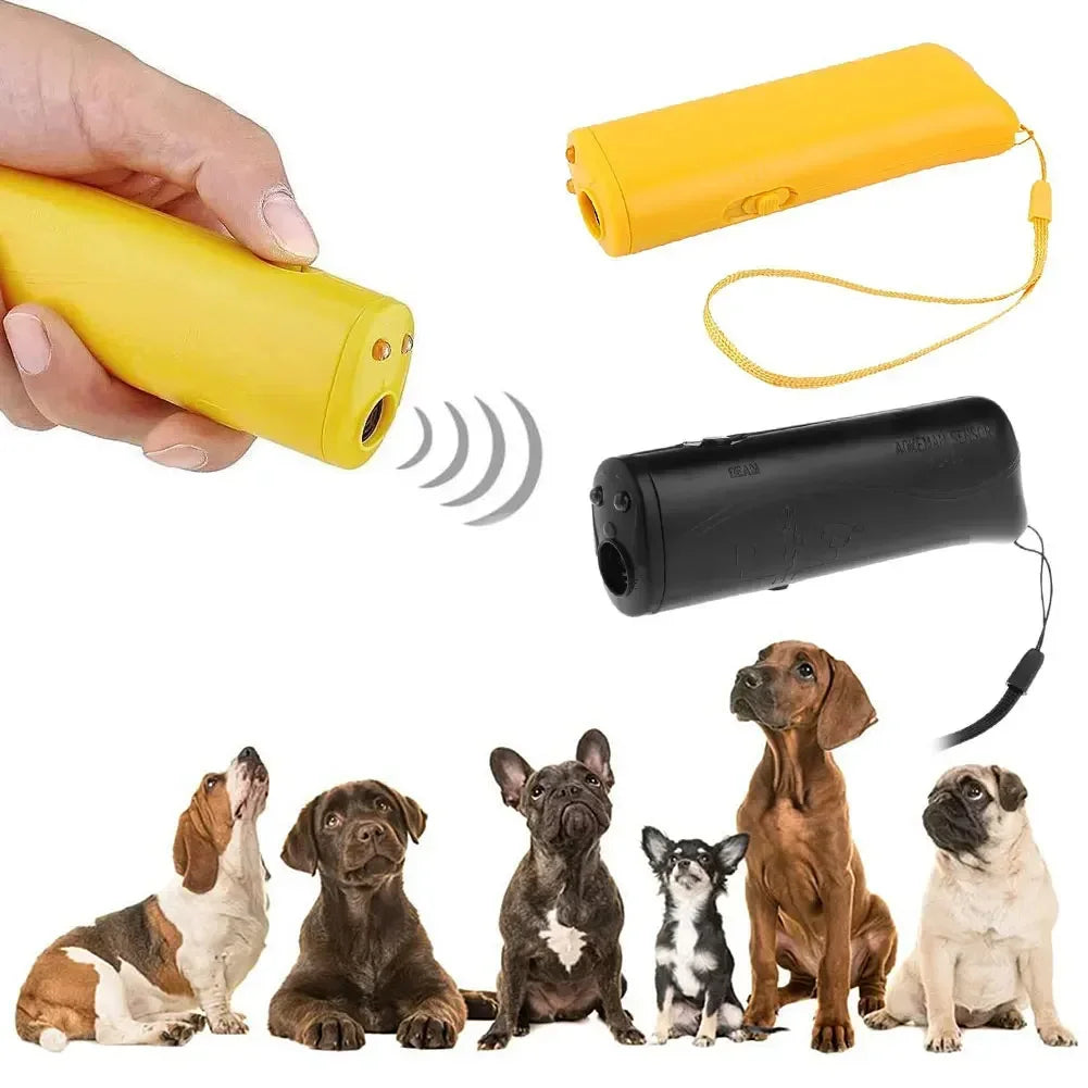 Pet Dog Repeller Anti Barking Stop Electric Shocker LED Ultrasonic Dogs Adapter Training Behavior Aids Without Battery