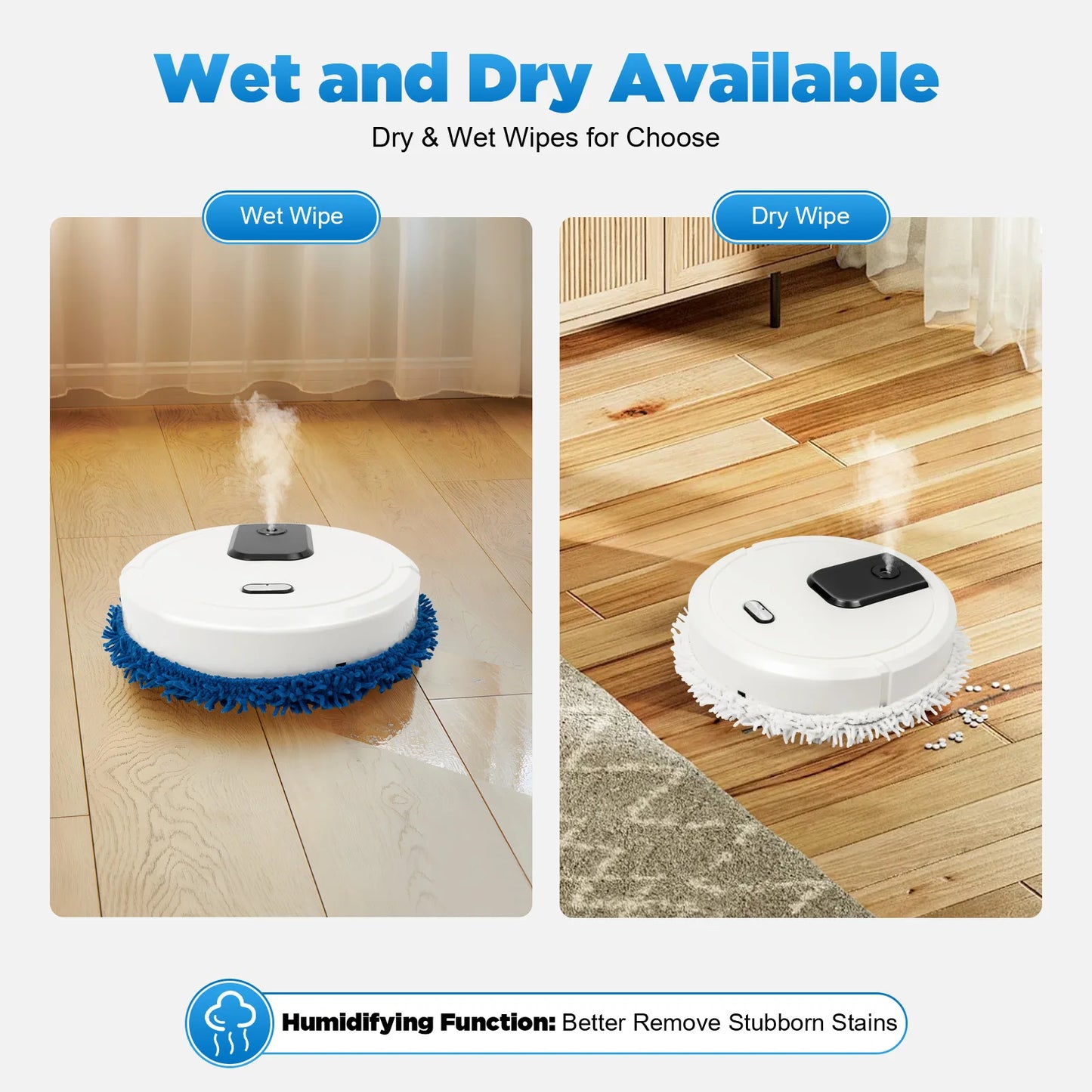 5W 10000Rpm Wet Dry Dual-purpose Mopping Machine 360° Full-Surround Wipe Automatic Mopping Machine