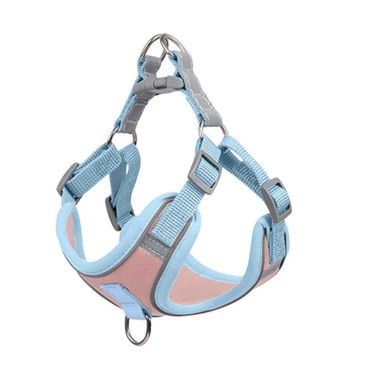Adjustable Dog Harness for Small Dogs Cat Reflective Dog Harness and Leash Set Breathable Pet Harness Puppy Vest Dog Accessories