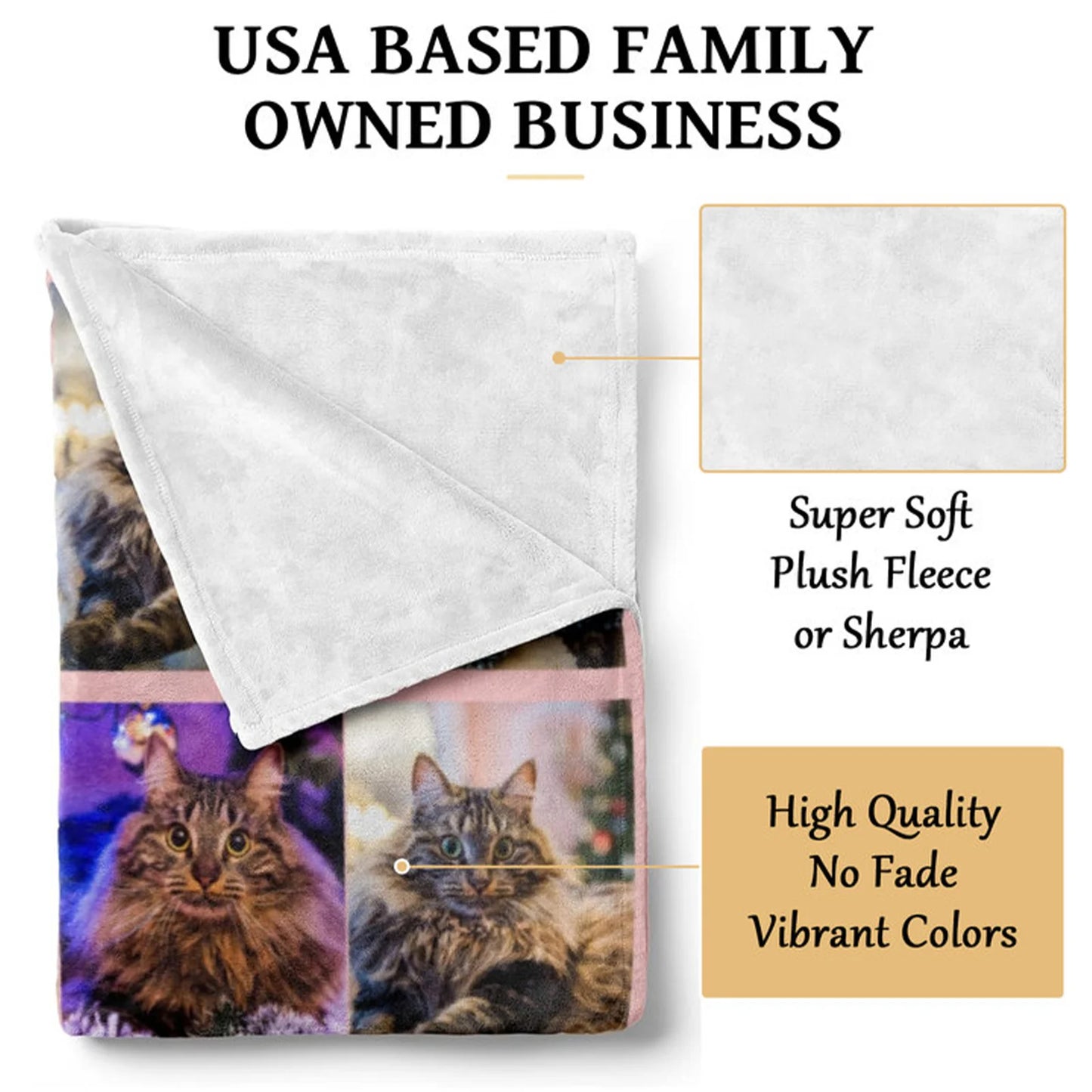 1Pc Blanket with Cat Pattern, Just for A Cat Loving Girl, Soft and Warm Flannel Blanket, Seasonal Gift, Soft Flannel Blanket