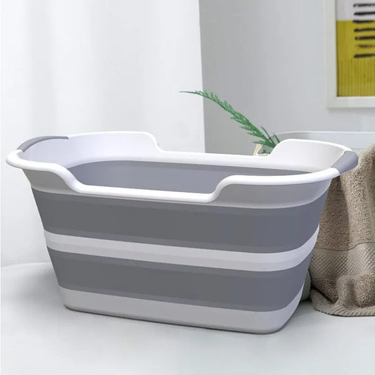 Collapsible Pet Bathtub with Water Drain Plug, Foldable Bathtub for Puppy Small Dogs Cats, Portable & Space Saving Design, BPA F