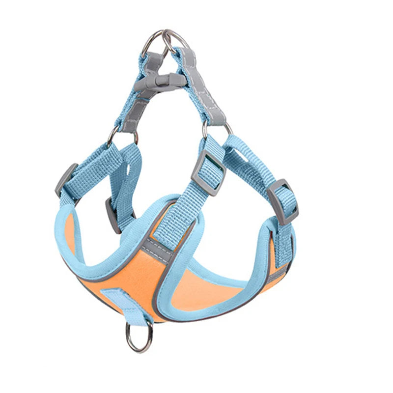 Adjustable Dog Harness for Small Dogs Cat Reflective Dog Harness and Leash Set Breathable Pet Harness Puppy Vest Dog Accessories